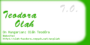 teodora olah business card