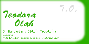 teodora olah business card